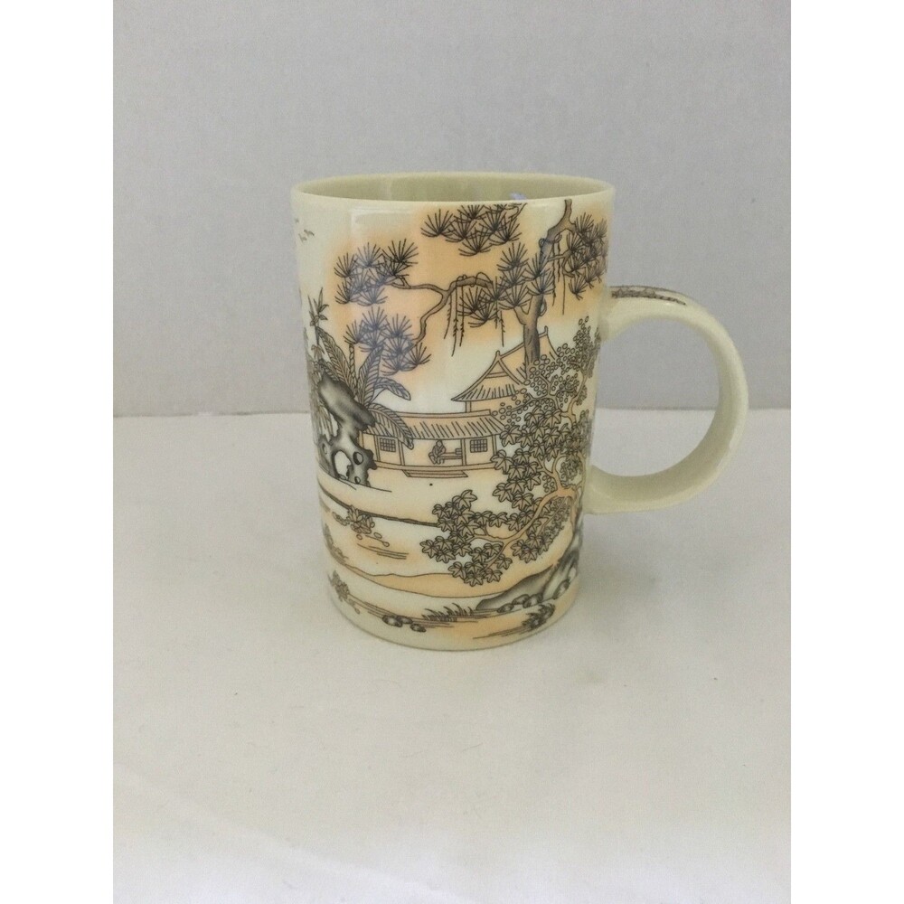 Asian Scenery Porcelain Coffee Mug Tea Cup Made in China
